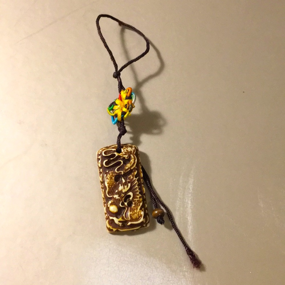 Dragon stone craving keychains